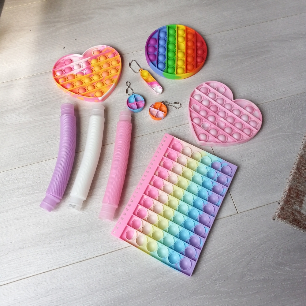 Pop Its and Pop Tubes - Bundle of 10 Sensory Fidget Toys